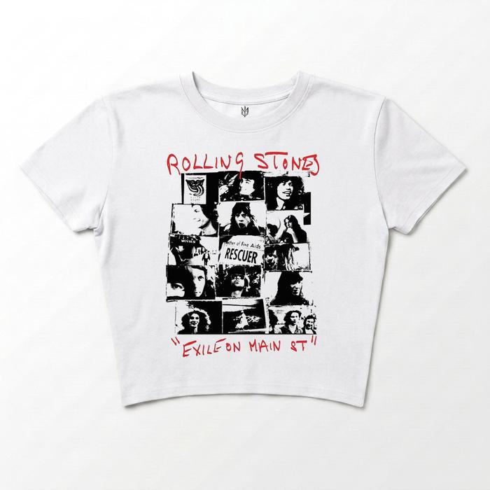 Crop Top ROLLING STONES EXILE ON MAIN ST | CROPTOP STONE BAND METAL MUSIK ROCK | BABY TEE | KAOS BAJ