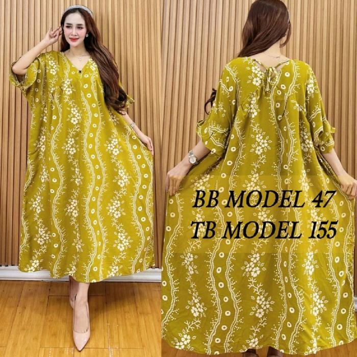 Terbaik Daster Kamila LD 130-160 Super Jumbo  Rayon Super Grade A Ori RZ Super Panjang Wanita Terima