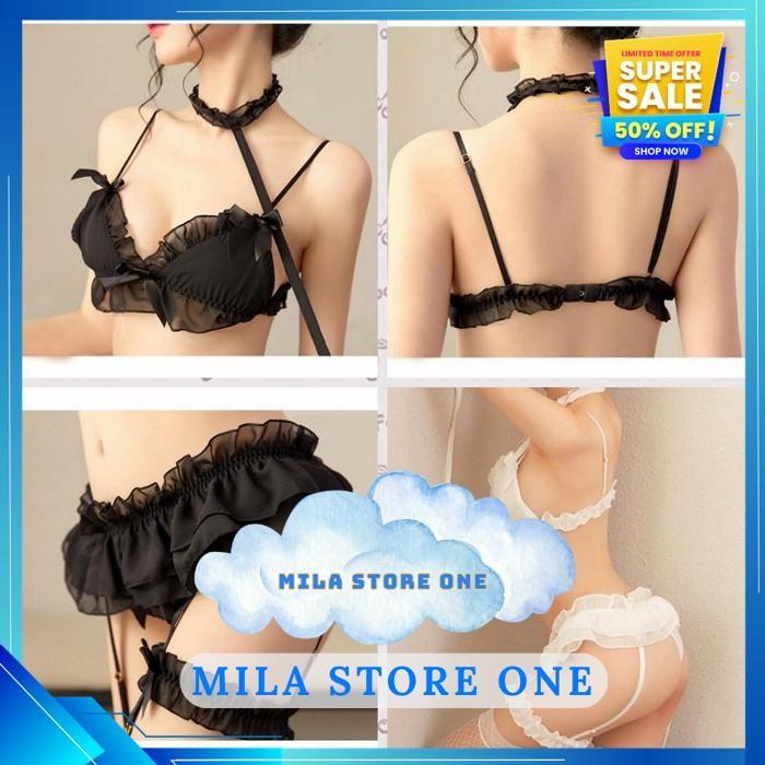 LINGERIE COSPLAY BRA G STRING SET GARTER BRA SEXY DAN STOKING LINGERIE SEXY T08 DIJAMIN GRATIS ONGKI