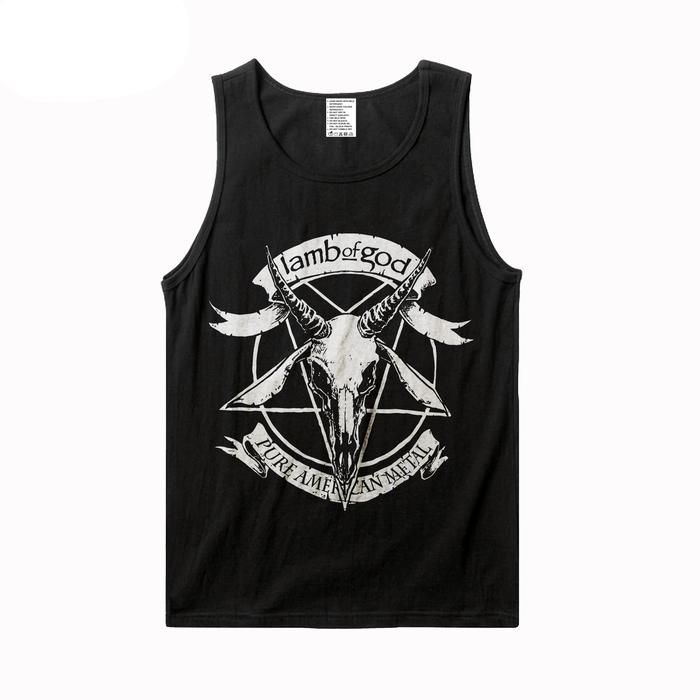 24s / KAOS SINGLET BAND LAMB OF GOD LOGO PURE METAL / KAOS LEKBONG / TANKTOP / LEKBONG baju dalam