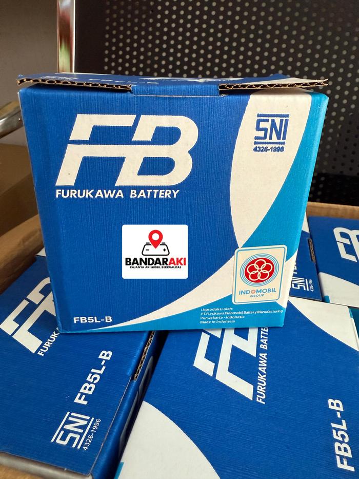AKI FB FURUKAWA FB5L-B UNTUK MOTOR HONDA SUPRA FIT LAMA MIO SPORTY JAMINAN 100% ORIGINAL AKI KERING 