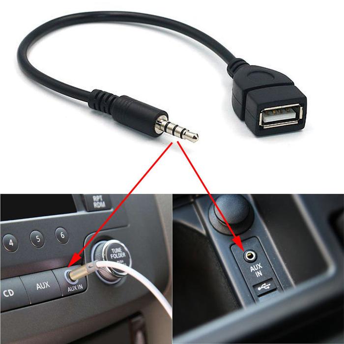 Car MP3 Player Converter 3.5 mm Male AUX for Chevrolet
