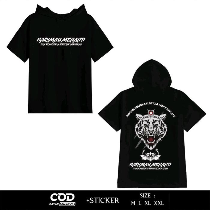 TS Hoodie Jaket Jumper Pencak Silat PSHT Desain Harimau Menanti Desain Distro Sablon Full Punggung 2