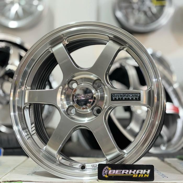 Volk racing/te37 Ring 15 lebar 6.5in warna hyper silver
