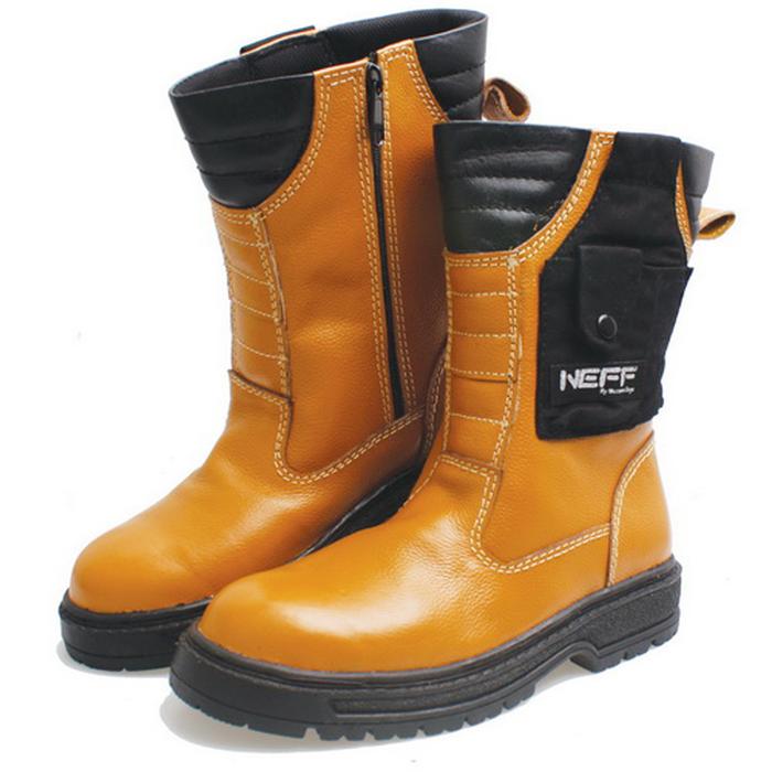 SEPATU BOOTS SAFETY KERJA PRIA KULIT ORIGINAL BSM SOGA 307
