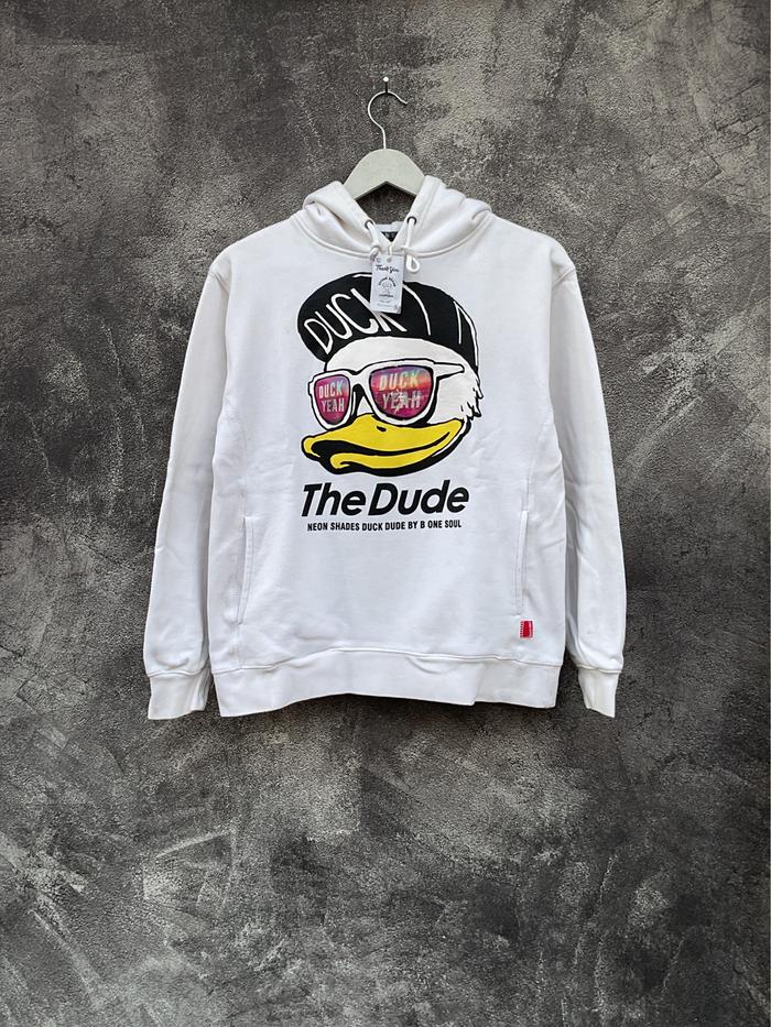 Hoodie Be One Soul Duck The Dude White Luxury