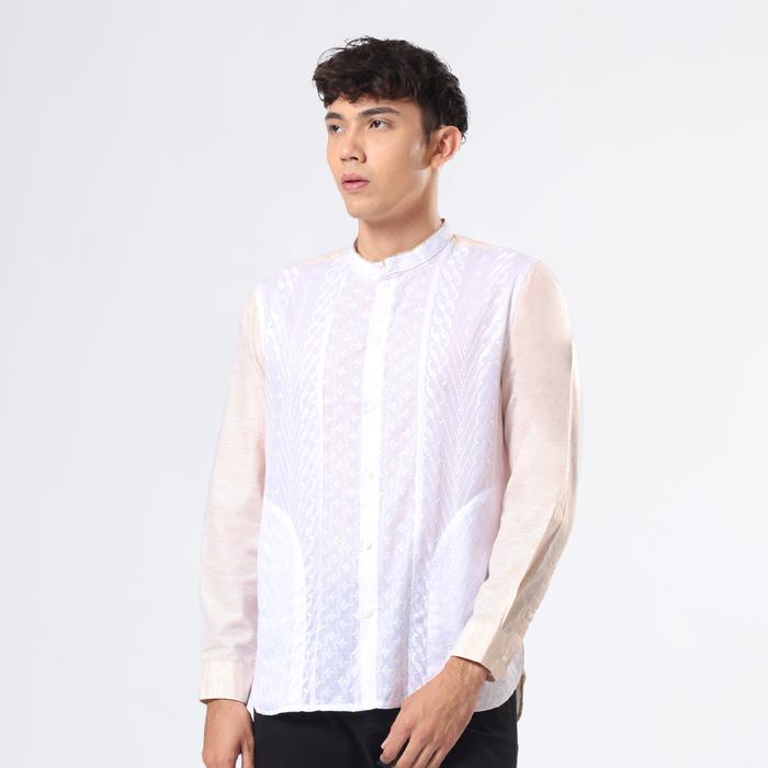 EDWIN JEANS - Kemeja Koko Pria Lengan Panjang HOPKINS KHAKY Baju Muslim Pria Top Man Muslim Shirt