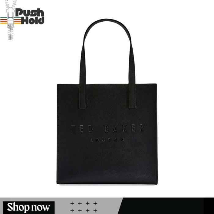 Tas Jinjing Wanita TED BAKER SEACON Ted Baker Crosshatch Small Icon Bag Original Totebag- Black