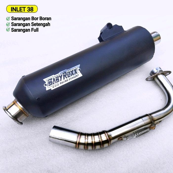 Knalpot Standar Racing INLET 38 Vario Beat Mio Scoopy Original BABYROXX Racing Motorcycle