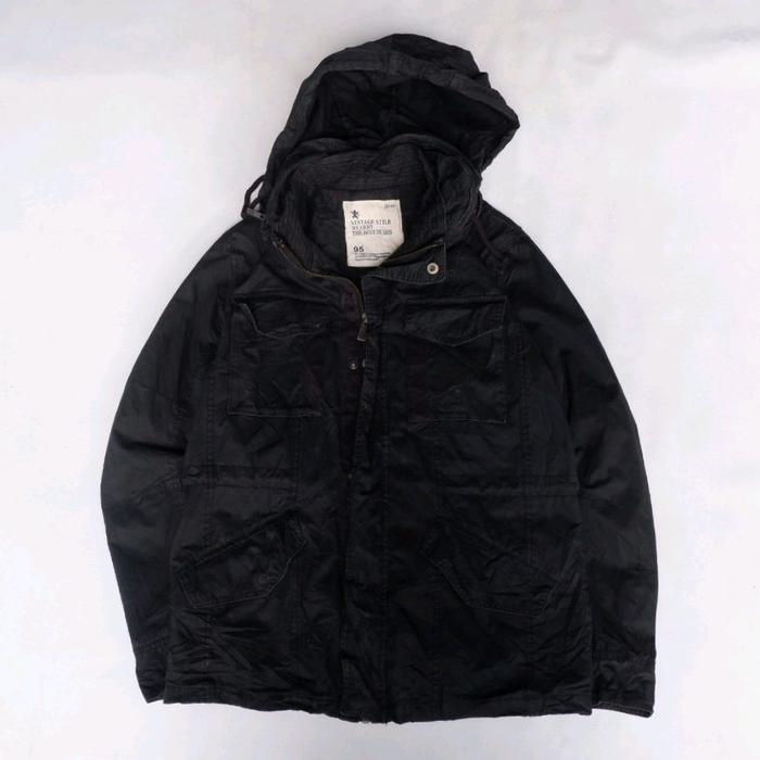 TBJ parka jacket black Pria Wanita