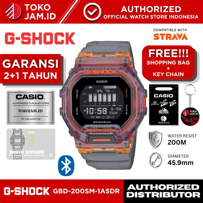 Casio G-SHOCK GBD-200SM-1A5DR Digital Sport Black Orange Bluetooth Step Tracker Shock Resistant Wate