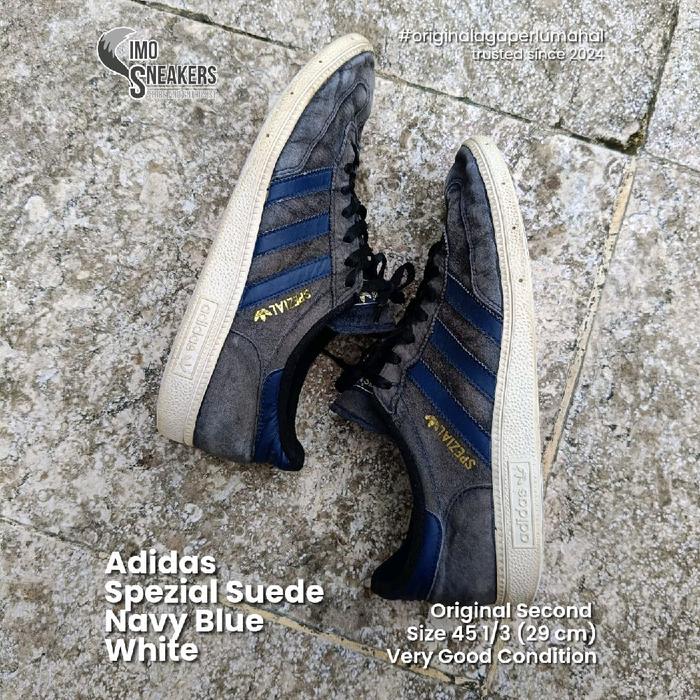 Adidas Spezial Navy Blue Putih Sepatu Sneakers Original