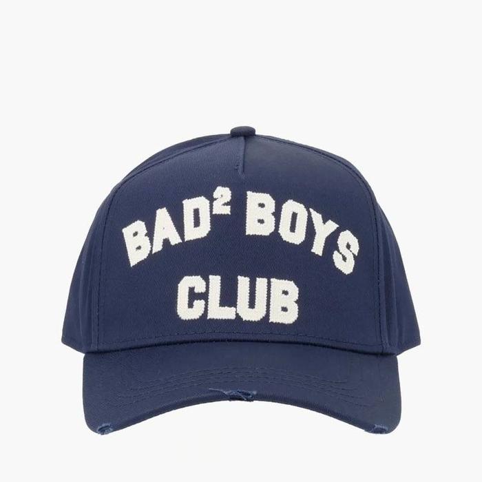 DSQUARED D2 College Baseball Cap in Blue Cotton Gabardine