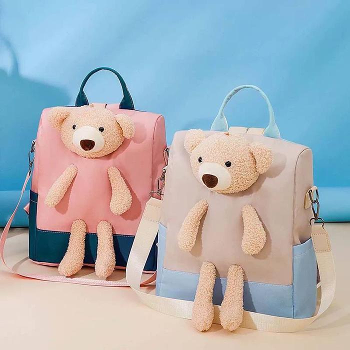 TAS RANSEL BACKPACK WANITA FASHION KOREA 3026 ANTI AIR SEKOLAH KULIAH KERJA FASHION CITAYAM WEEK JEJ