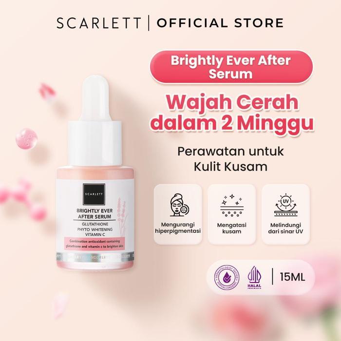 Scarlett Whitening BRIGHTLY Ever After Serum - Brightening Serum Pemutih Wajah Melembabkan & Mencera