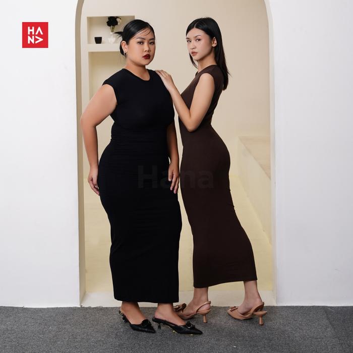Hana Fashion JKT - Marissa Bodycon Long Dress Wanita - CD207