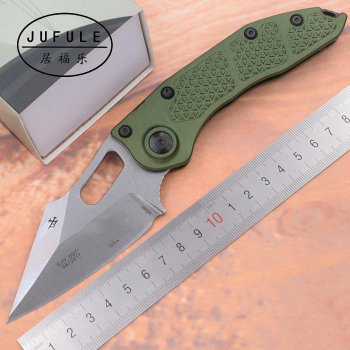 JUFULE stitch folding M390 blade 6061-T6 Aluminum handle outdoor