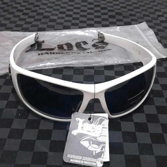 kacamata locs original putih utk sepeda / motor / lari / running / lowrider low rider. rare