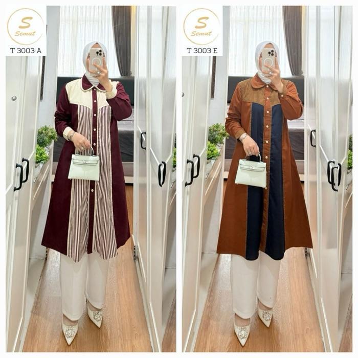 ATASAN TUNIK KATUN KOMBINASI SYAINA BY SEMUT Wanita