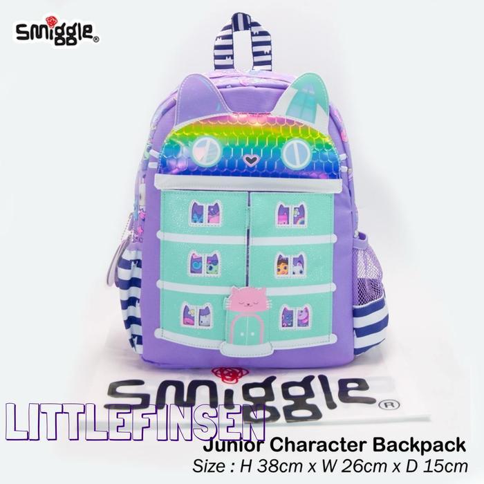 PROMO SPECIAL Smiggle gabby doll house tas ransel/tas makan/pencil case gabby doll house