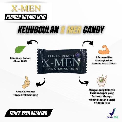 BARANG TERLARIS Xmen PAKET HEMAT 5 BOX + FREE 1 BOX X-Men X Men Candy Permen Stamina Vitalitas Pria 