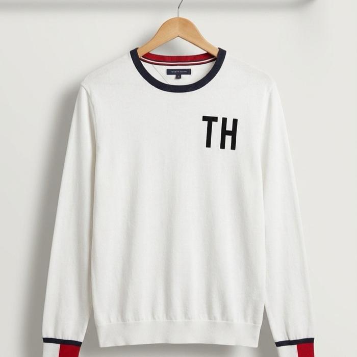 Sweater Rajut Tommy Hilfiger Putih