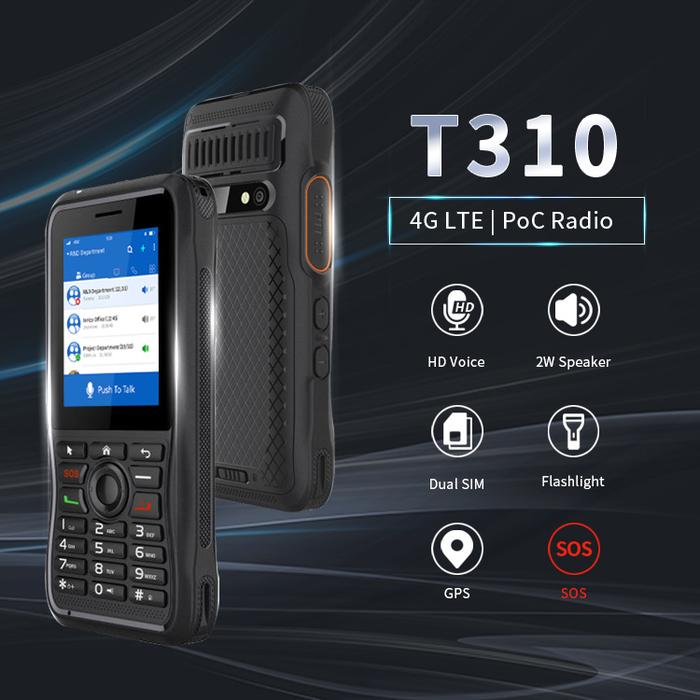 Inrico T310 4G LTE Zello Walkie Talkie Mobile Network POC Radio with