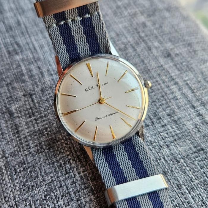 Seiko Cronos vintage working 1960s jam tangan pria 5001A