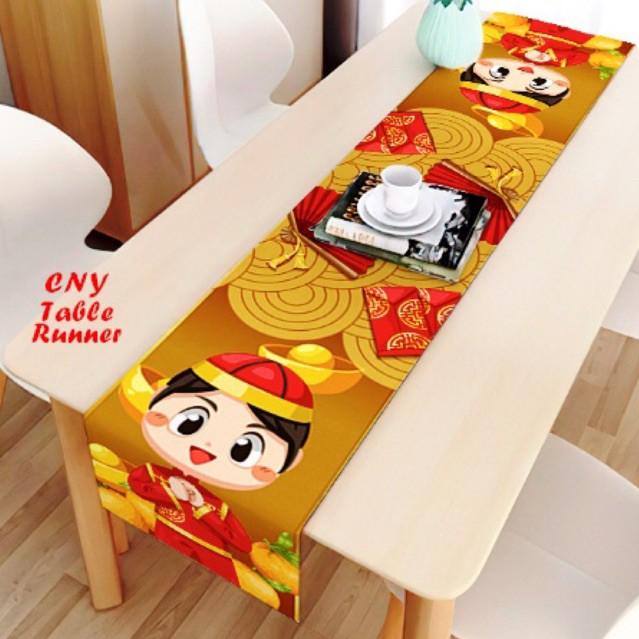 > CNY Table Runner Sincia Taplak Meja Nuansa Imlek RR