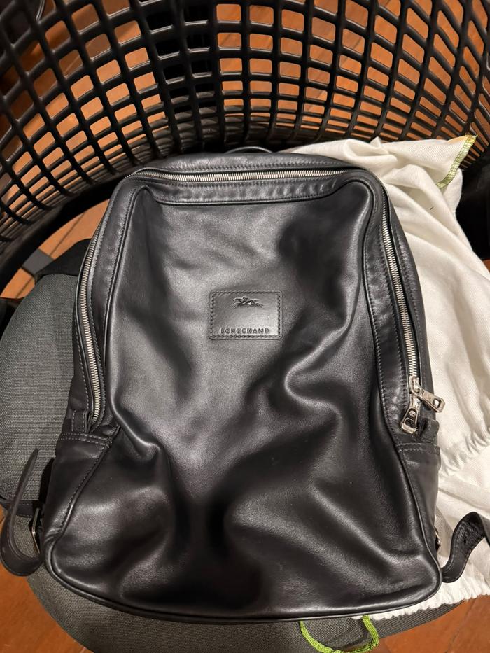 Preloved Tas Longchamp Backpack Leather Original / Ransel Kulit Second