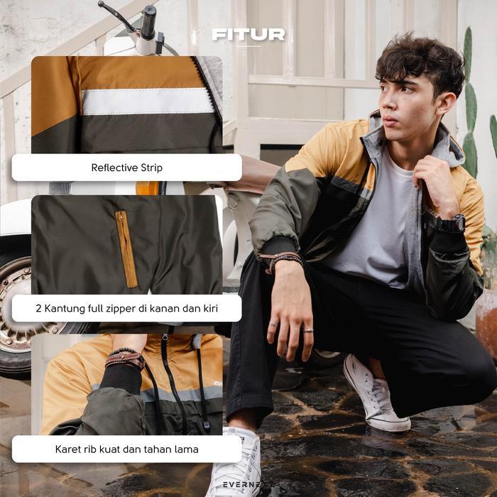 Eiger - EVERNEXT - Jaket Bolak Balik Pria Jaket Motor Cowok Jaket Outdoor Arvin Terbaru