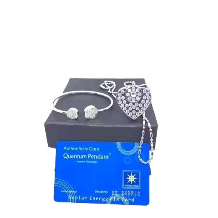Quantum Pendant 1SET Gelang dan Kalung Kesehatan Original Diameter 16,5mm Meningkatkan Sistem Kekeba