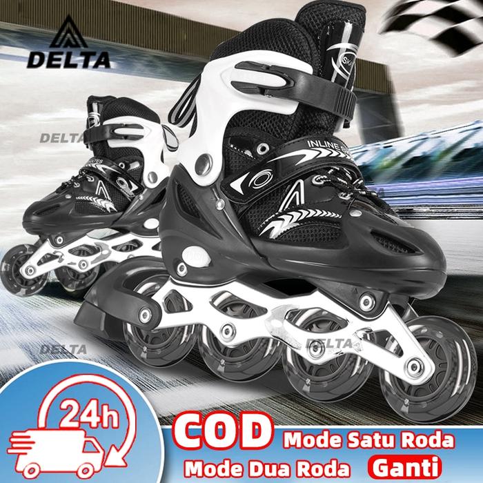 【DELTA】Kirim Cepat Oxelo Sepatu Roda Anak Sepatu Roda Led Anak Sepatu Roda Yang Dapat Disesuaikan