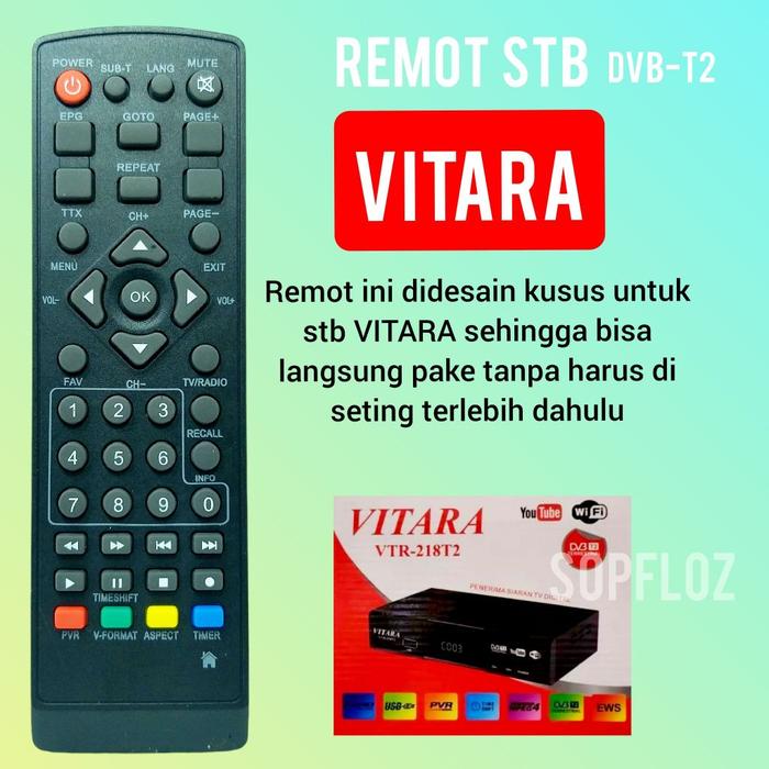 REMOT STB VITARA SET TOP BOX DVB-T2 langsung nyambung