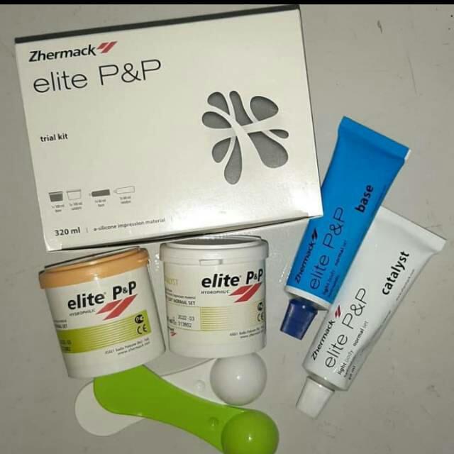 Trial kit zhermack double impression putty light body elite p&p dental