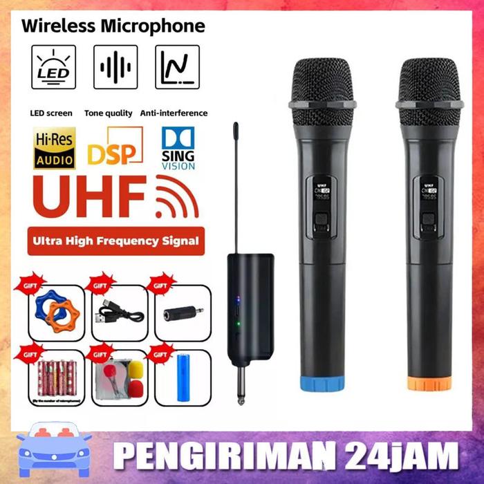 Mikrofon Karaoke Wireless Mikrofon Profesional Mikrofon Handheld UHF Mic Wireless Karaoke