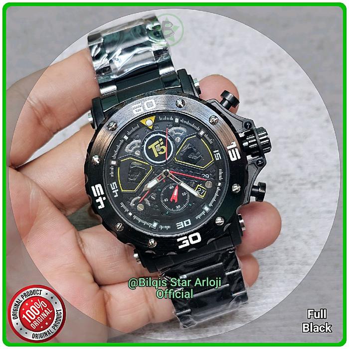 Jam Tangan Pria T5 Turbine Model Ac 9205 Tali Rantai Original