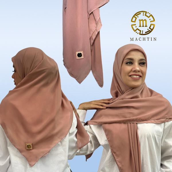 Hijab Segiempat Arabian Chiffon - Misty Rose Machtin Hijab Square
