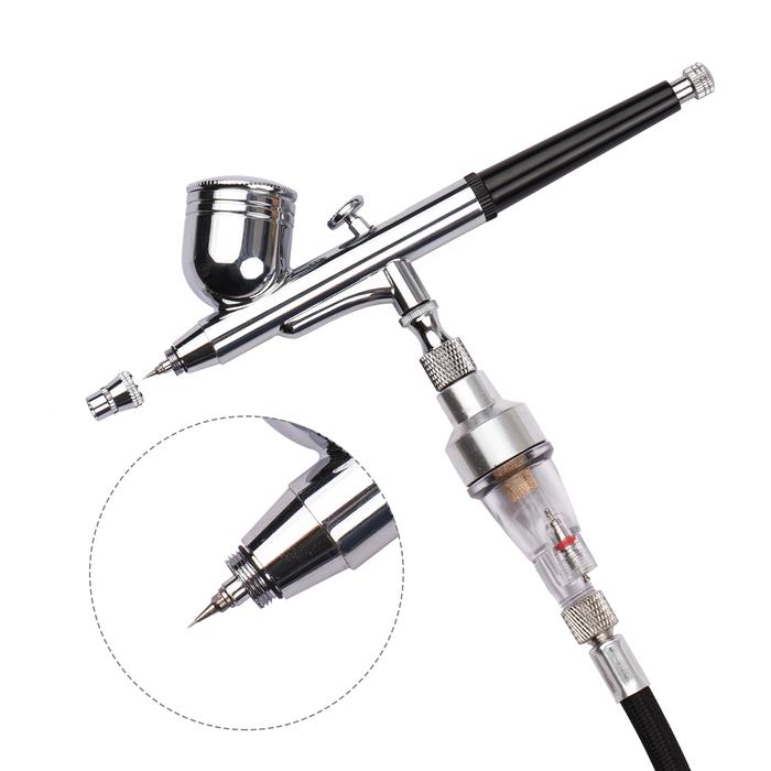 Portable Mini Low Noise Airbrush Kit with Airbrush Cleaning Set