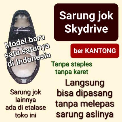 Sarung jok motor Suzuki Skydrive ber KANTONG, Cover jok Skydrive