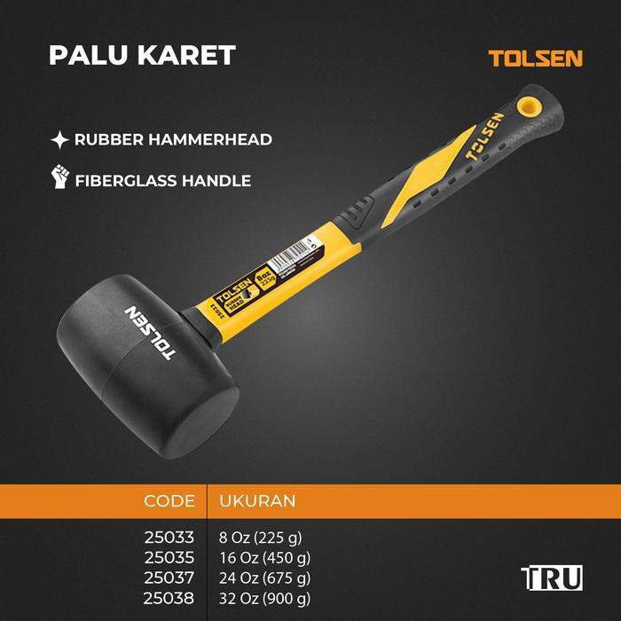 Palu Karet Keramik / PALU KARET PASANG KERAMIK / RUBBER MALLET 25033 Tolsen