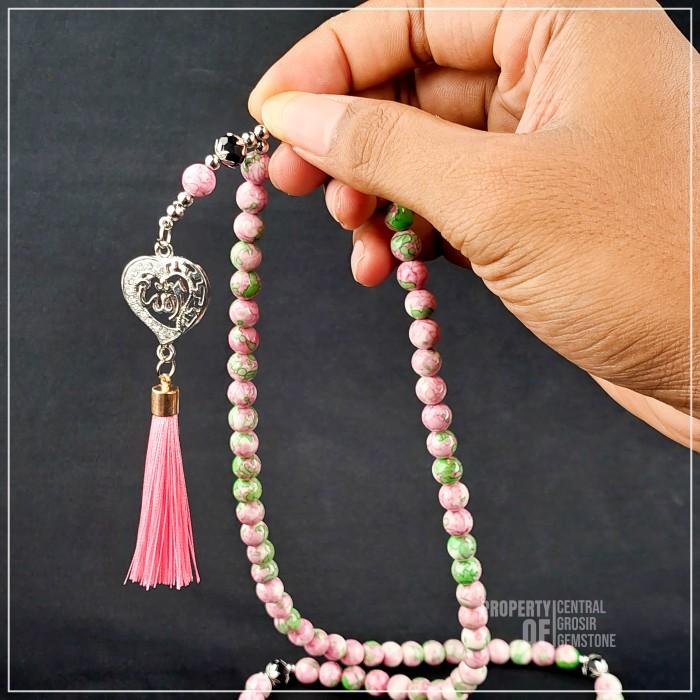 Tasbih 99 Batu Pirus Pink Nevada Tasbeh Wanita Souvenir Pernikahan