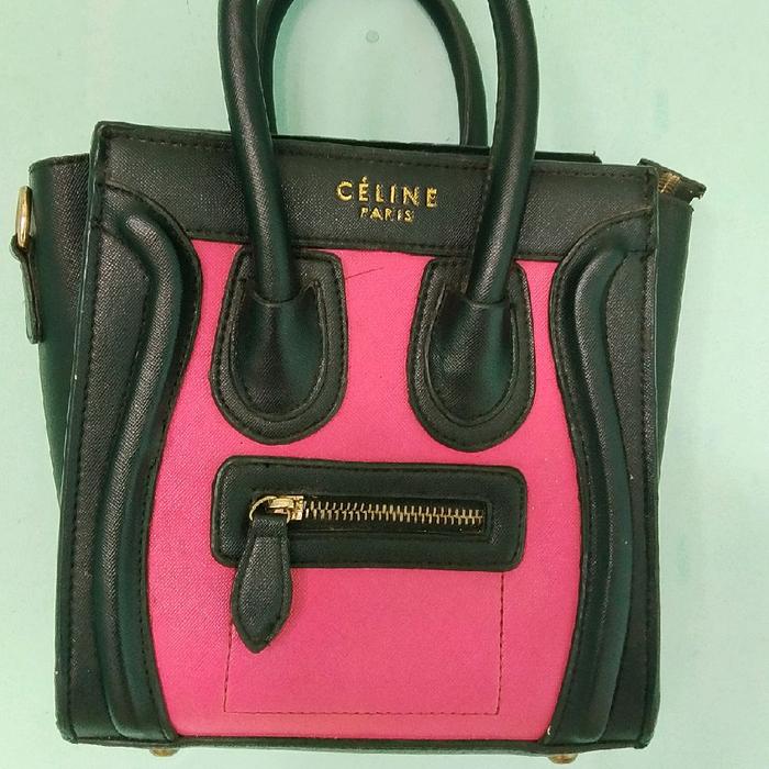 Celine Paris Tas Tangan Wanita Warna Pink dan Hitam dengan Desain Elegan dan Praktis