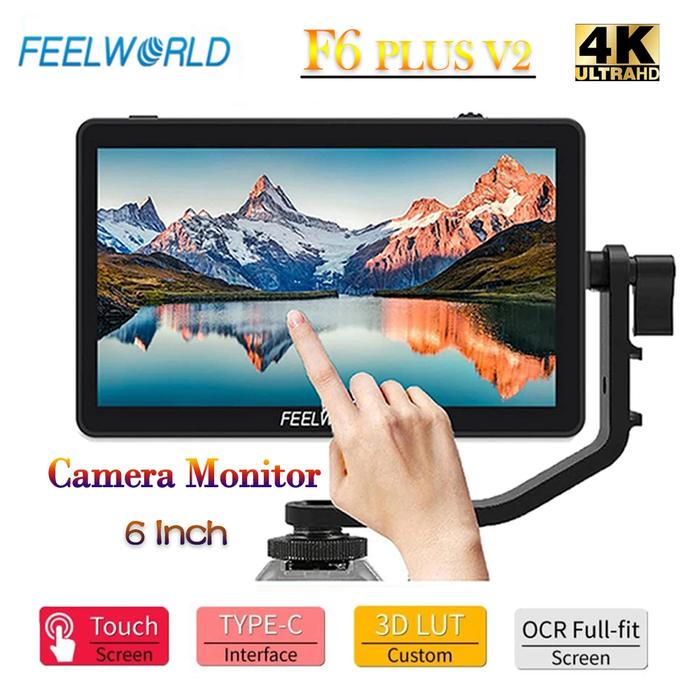 FEELWORLD F6 PLUS V2 6 Inch Camera DSLR Field Monitor 3D LUT Touch Screen IPS FHD 1920x1080 Video Fo