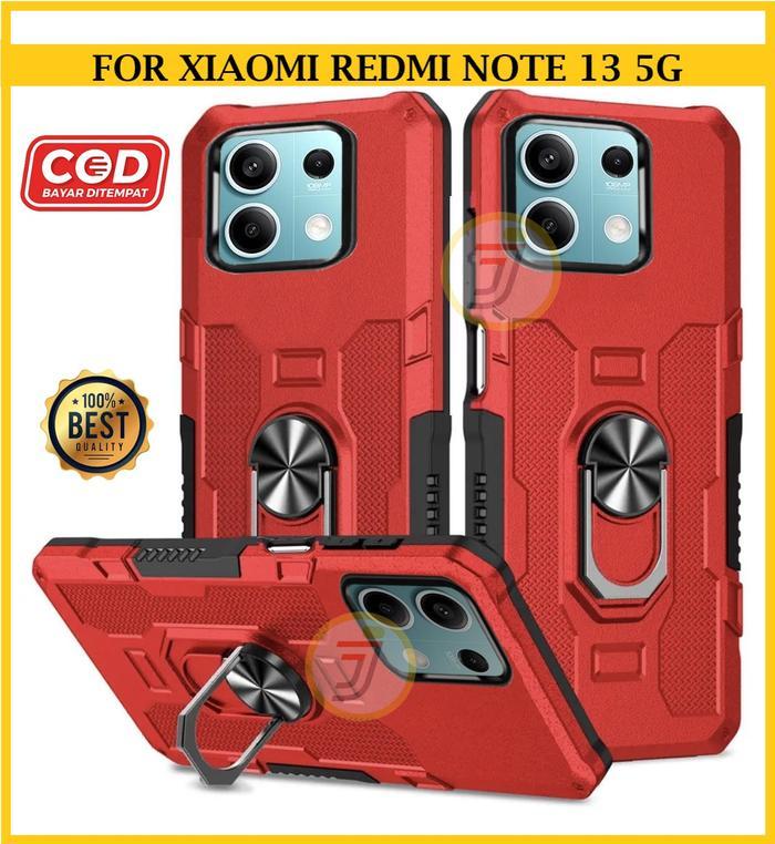 Casing Hard Case Xiaomi Redmi Note 13 5G Ring Armor Robot Case Kickstand Hybrid/Ring Holder Tpu Hand