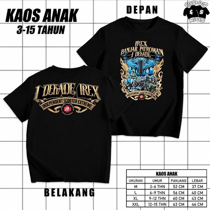 KAOS ANAK OFFICIAL 1 DEKADE IREX BANJAR PATROMAN 2026