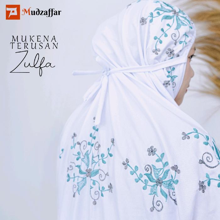 mukena terusam zulfa putih bordir manual wardah