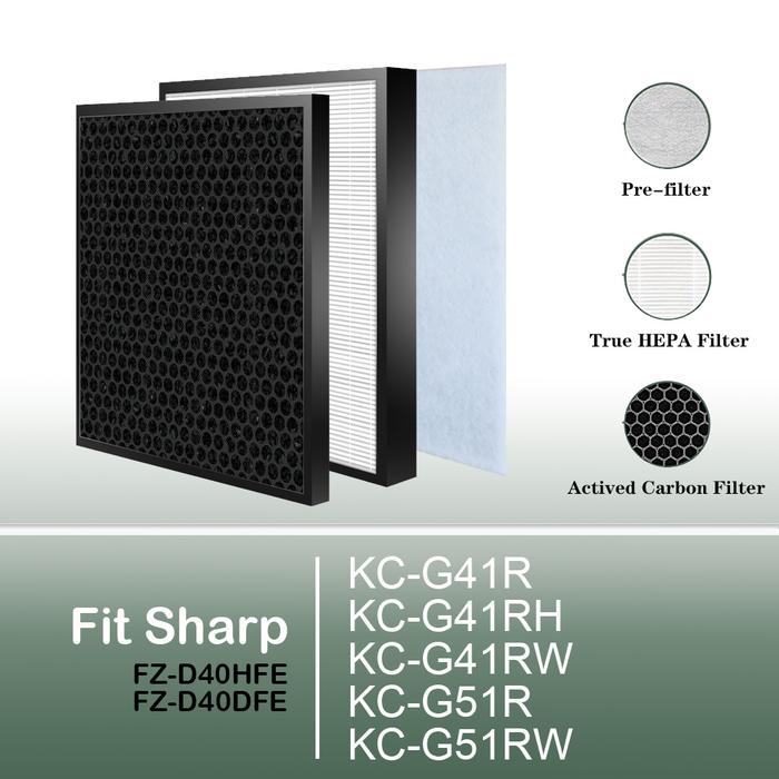 HEPA filter FZ-D40HFE Carbon filter FZ-D40DFE for Air