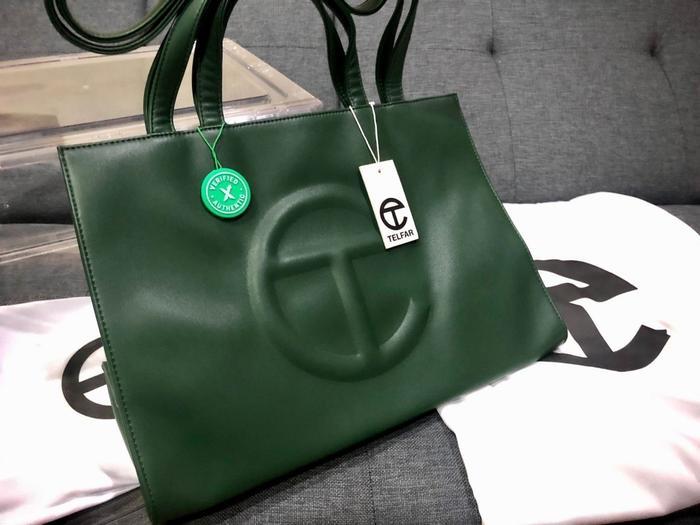 TELFAR SHOPPING BAG MEDIUM DARK OLIVE