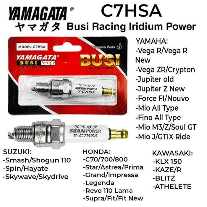 Busi Racing C7HSA Iridium Power YAMAGATA Mio Supra grand Jupiter smash KLX vega